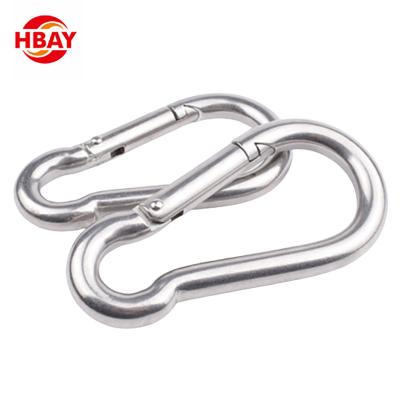 China Heavy Industry Wholesale Stainless Steel Safety Buckle Squash Train Carabiner Snap Hook For Outdoor Sports for sale