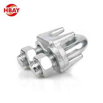 China Metal Wire Rope Quick Snap Cat's Claw U Clip Galvanized Wire Clip Fastener Buckle Head Rope Sling Lock Head Rope for sale