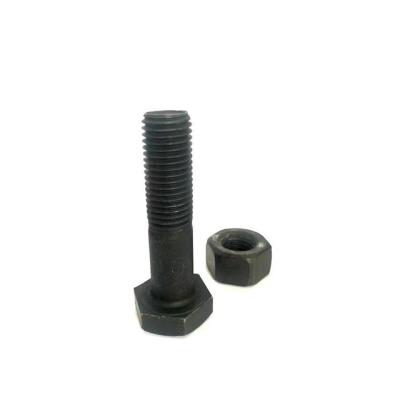 China Metal Buliding High Quality Grade 8.8 High Strength Black Hexagon Bolts for sale