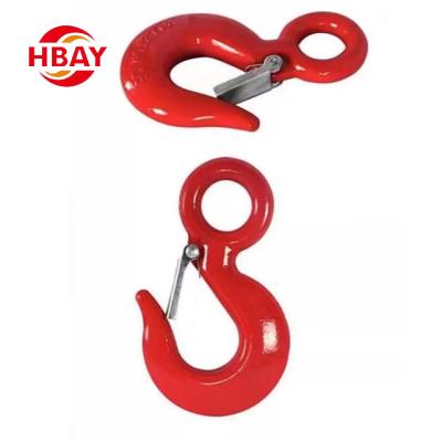 China Heavy Industry Eye Lift Hook Hot Selling Heavy Duty Lifting Hoist Hook With Latch for sale