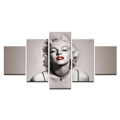 China Marilyn Monroe 5-Piece Modern Sexy Famous People Wall Art Unframed for sale