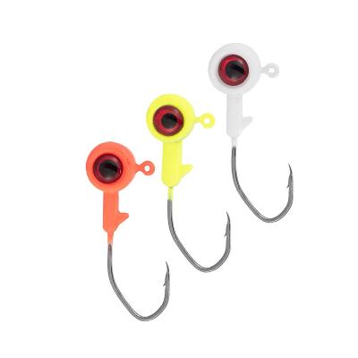 China Lead 3D eye crappie jig head without spinner blade spinning jig head panfish fishing lead head jig hook lure fishing sinker ALK05-C101 for sale