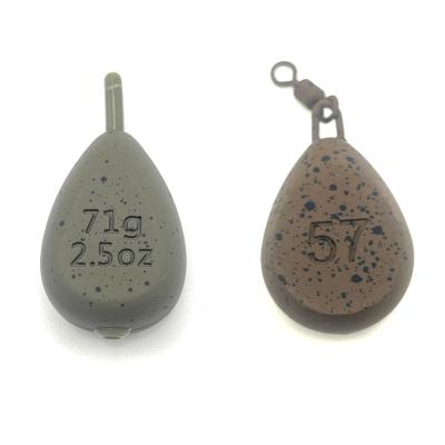 China Lead Quality Carp Fishing Flat Pear Swivel / Online Lead Weight 31g 42g 56g 71g 85g 99g 113g 127g 142g 170g Carp Fishing Lead Weight for sale