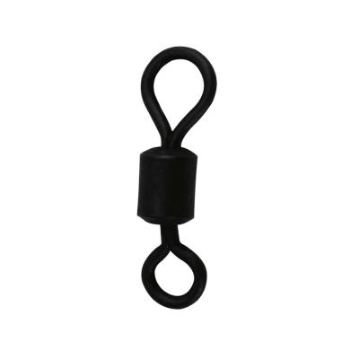 China Brass Carp Fishing Big Eye Swivel With Matte Black Color for sale