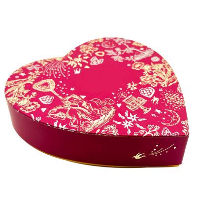 China Recyclable Custom Gold Foil Logo Empty Flower Rose Heart Shape Gift Packaging Box for sale