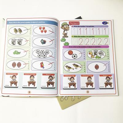 China paper & custom cardboard book kids activity book math workbook printing with cheap price for sale