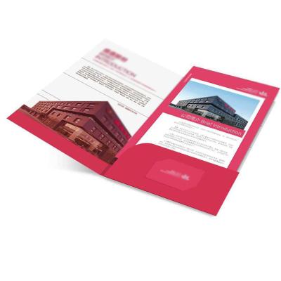 China paper & Promotional fancy cardboard folder with flap custom a4 presentation folder for sale