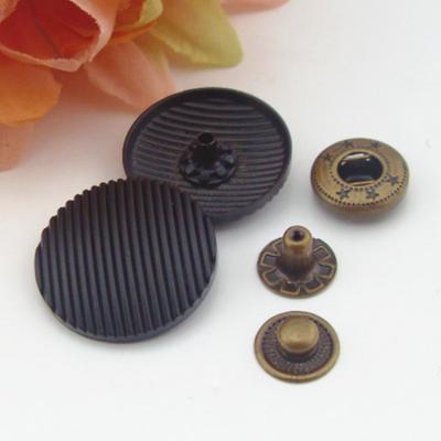 China Viable Black Color Metal Alloy Snaps Sewing Button Snaps Sewing Craft Leather Clothing Bags 831 for sale