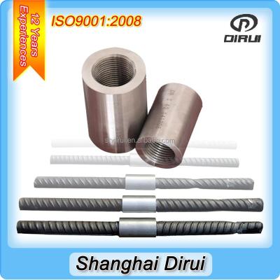 China Steel threaded rebar couplers reid bar connector rod coupling price for sale