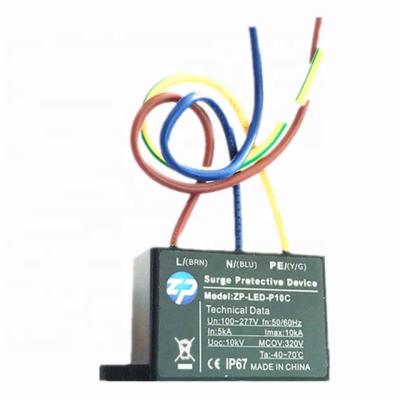 China Power Supply System 220V 10kv Surge Arrester Led Surge Protector For Outdoor Lighting for sale