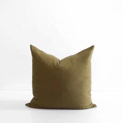 China Hotel Washed Vintage Linen Pillow Covers 100% French Linen Square Throw Pillow Cases for sale