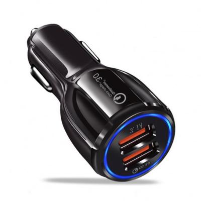 China UniversalÂ   Car Charger 2 Port 3.1a Dual Port Usb Charger LCD Display 12-24v Cigarette Plug Lighter Fast Car Charger Adapter for sale