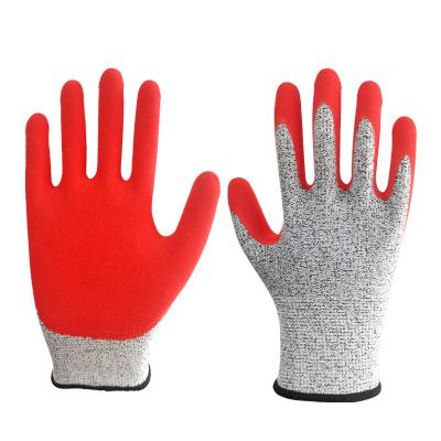 China Abrasion Resistant Cut Resistant Work Gloves Level 5 Hand Protection Nitrile Waterproof Mechanic Anti Cutting Safety Gloves for sale