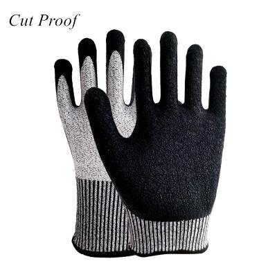 China Men's Gardening Gloves For Mechanic Work Safety Non Slip Abrasion Level 5 Cut Heavy Duty Latex Coated Palm Women Women for sale