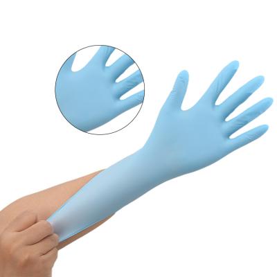 China Stocked Blue Food Grade Nitrile Dishes Gloves Men's Women's Stocked Gloves Food Grade Nitrile Abrasion Resistance Gloves Work Gloves for sale