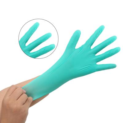 China Wholesale Safety Abrasion Resistance Work Green Nitrile Gloves Synthetic Oil Proof Hand Gloves for sale