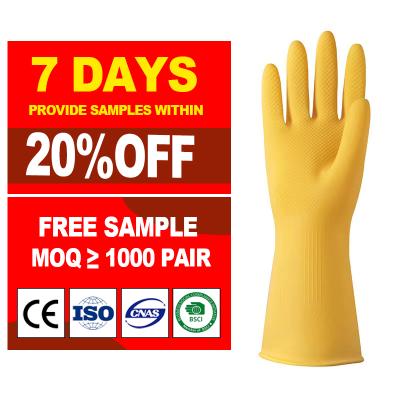 China Diamond Grip Acid Alkali Chemical Oil Water Proof Resistant Mechanic Household Clean Work Safety Gloves Insulated Long Sleeve Gloves for sale