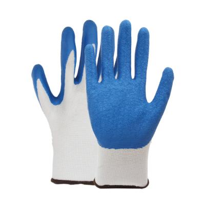 China Custom Logo Men Women Guantes De Latex Coated Glove Abrasion Resistance Latex Palm Mechanic Construction Work Hand Protection Safety for sale