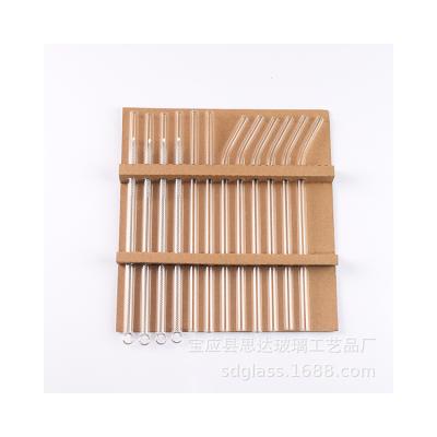 China Viable New Product Clear Solid Glass Drinking Straw In Bulk for sale