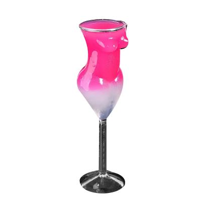 China Beauty Style Custom Modern Vintage Red Wine Beer Glass Colored Glass Tumbler For Bar for sale