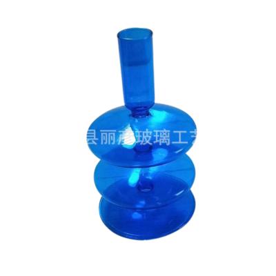 China Bulk Modern Design Hot Selling Elegant Stained Glass Candle Holder for sale