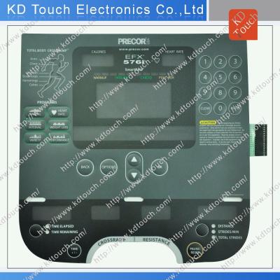 China Calculator OEM Metal Dome Membrane Switch With Silver And Carbon Ink Stick On RU Switches for sale