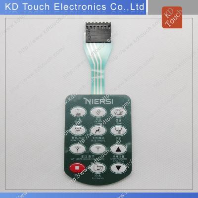 China Home Appliance Membrane Keypad Embossed Circuit with Metal Dome and Taiwan Connector for sale