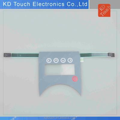 China Industrial Equipment Flat Type Membrane Control Keyboard With Double Connector for sale