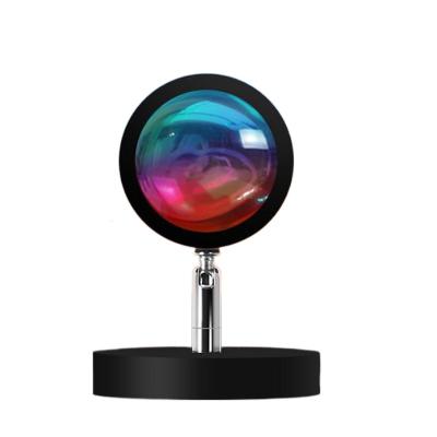 China USB Bedside Zero Night Lights Atmosphere Lamp Led Sunset Projector Floor Lighting Rainbow For Bedroom Cafe Home Decoration for sale