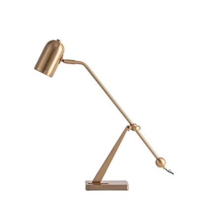 China Modern Light Luxury Nordic Postmodern Simple Study Reading Desk Lamp Metal Designer Bedroom Bedside Lamp for sale