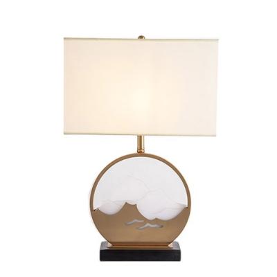 China Creative office landscape painting art desk lamp living room tea table study bedroom bedside lamp decoration for sale