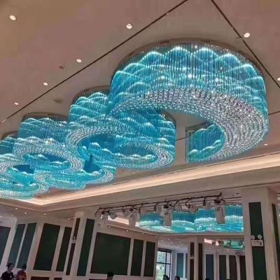 China Luxury Hotel Hotel Crystal Chandelier Lobby Decorated With Crystal Chandeliers for sale