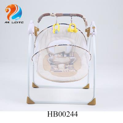 China Easy Folding Music Swing Chair Baby Rocking Chair Kids Automatic Electric Crib With Removable Hanging Mobile Toy for sale