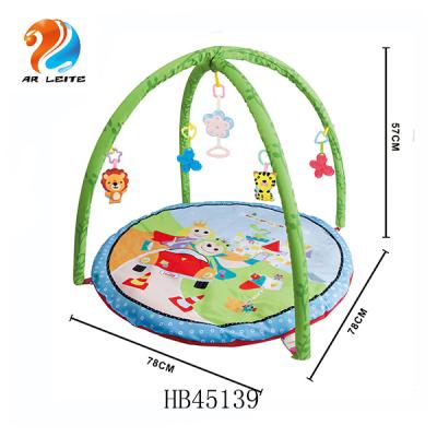 China 2021 Cartoon Toy Baby Play Gym Kids Round Educational Animals Wholesale Mat Baby Crawling Blanket for sale