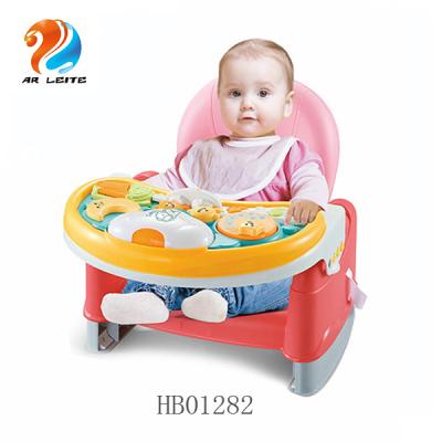 China Baby Feeding Chair 2020 Multifunctional 3 in 1 Easygo Portable Musical Booster Seat Folding Baby Dining Chair for sale