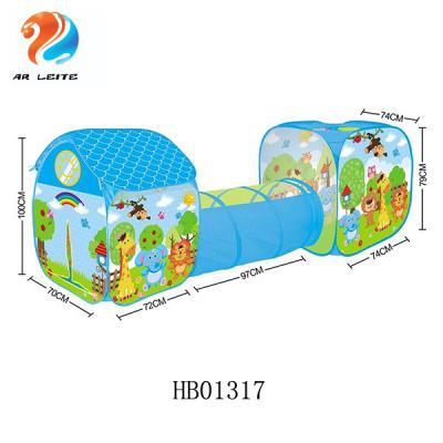 China 2020 Kids Catstle Easy Foldable Tent New Design 3 In 1 Kids Play Tent House With Tunnel Tube Pop Play Tent Establishment for sale