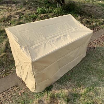 China Water Resistant 600d Polyester Middle Setting UV Dustproof Outdoor Cover Anti Bench Cover Waterproof Beige Three Seater Outdoor Chair Seat Cover for sale