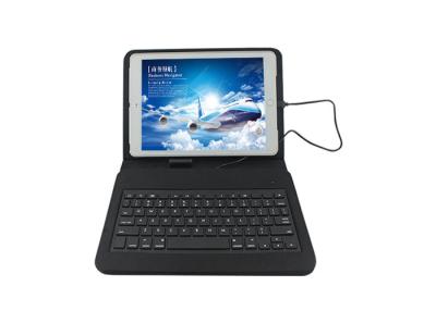 China ABS 8 Pin Connector PVC Cover iPad Wired Keyboard Black / White Color for sale