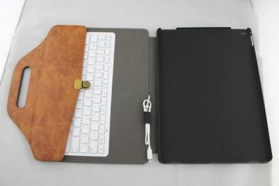 China 8 Pin iPad Wired Keyboard With New Design Leather Case CE / ROHS for sale