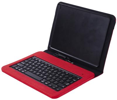 China Durable Red Ipad Keyboard Leather Case With 8 Pin Plug Play for sale