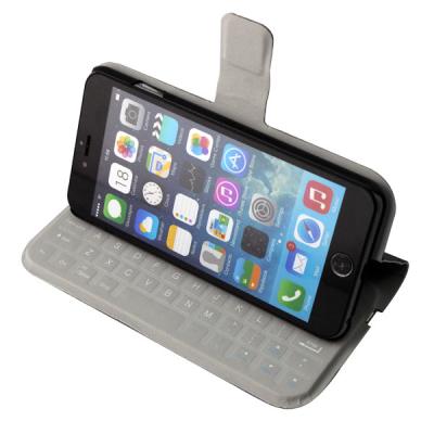 China Leather iPhone Bluetooth Keyboard Cover , Cell Phone Bluetooth Keyboard Case for sale