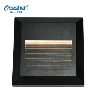 China High Quality IP65 Waterproof 2w PC Led Outdoor Step Stair Light Recessed Square Wall Lamp for sale