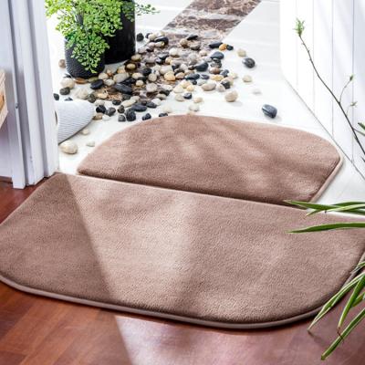 China Factory Fast Shipping Non Slip Microfiber Flannel Memory Foam Indoor Soft Washable Door Mat Washable Non Slip for sale