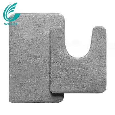 China Hot Water Washable Absorbent Amazon Memory Foam Quick Dry Washable Non-Slip Bath Mat for sale