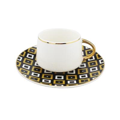 China 2020 New Arrival Coffee Set Viable Bone China Turkish Coffee Cup And Saucer New Set Teacup Sets for sale