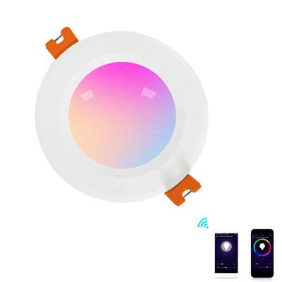 China Modern Indoor Remote Control Music LED Downlights Alexa Ceiling Lights WiFi Smart LED RGB Light RGB Lamp Smart Lamp for sale