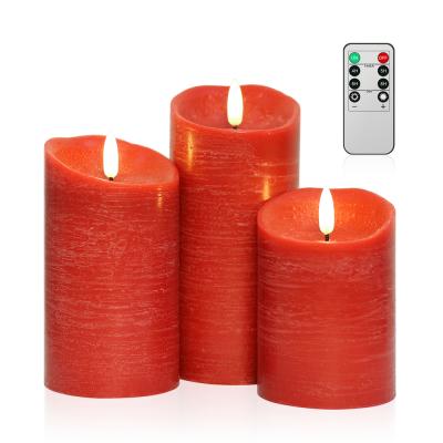 China Birthdays Paraffin Candle Pillars Solid 3D Soy Wax Candles WiFi Control LED Candles Holidays Lighting Home Decorations for sale