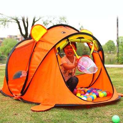 China Kids 3+ Play Tent Wholesale Cartoon Bear Tiger Bear Panda Tents Kids Game Outdoor Tent Shade House for sale