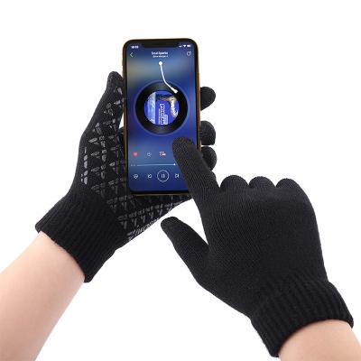 China Casual Gaming Gloves Unisex Winter Keep Warm Knitted Sensitive Mobile Phone Touch Screen Glove for sale