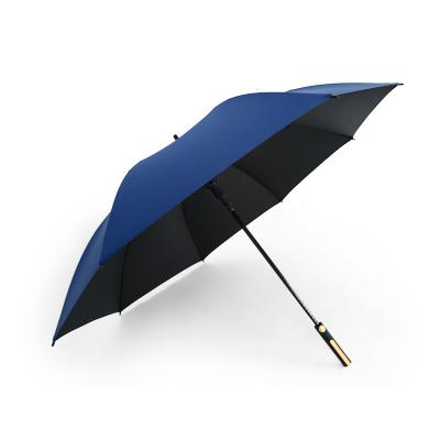 China Custom Logo High Quality Minimalist Long Handle Vinyl Dual Function Straight Umbrella Weather And Rain Umbrella Golf for sale